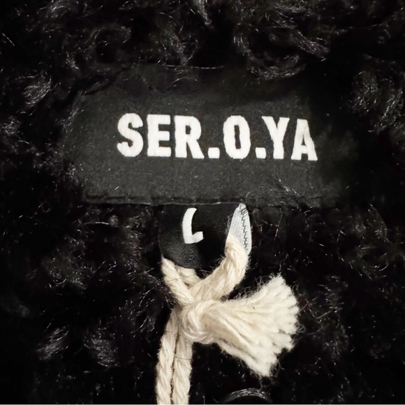 SER.O.YA Roxanne Vegan Leather Jacket NWT Large - Picture 6 of 16